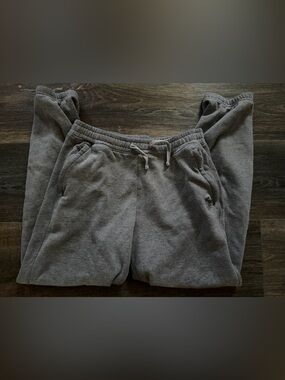 abercrombie kids Gray Fleece Joggers with Drawstring